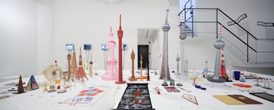 Friedrich von Borries, Matthias Böttger, Florian Heilmeyer: Fernsehtürme – 8559 m Architektur und Politik – Blick in die Ausstellung