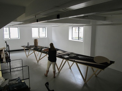 Ausstellungsaufbau "Snøhetta and friends"