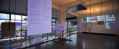 Blick in die Ausstellung "Architektur in Wörtern"