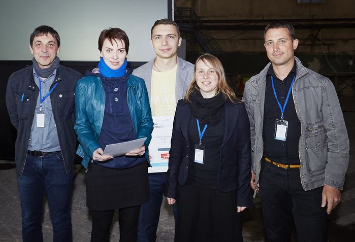 denk.ARCHITEKTUR - das Team: Franz, Viktoria, Svat, Larisa, Christian [v.l.n.r.]