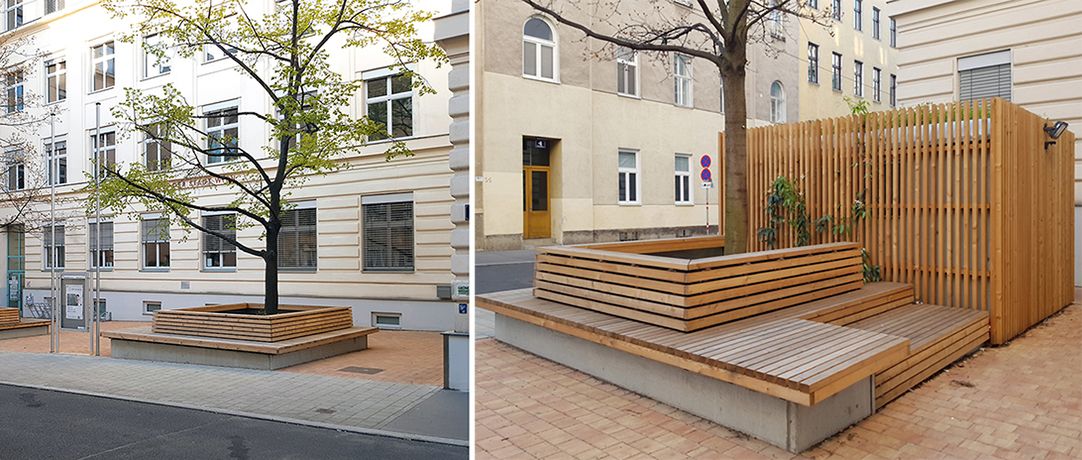 Gestaltung Schulvorplatz Neue Mittelschule Kauergasse Wien, 2019