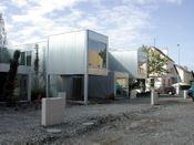 Wohnbau von Duncan Lewis, Scape Architecture + Block während der Bauzeit, Sommer 2004