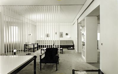 Wohnung und Studio Egon Rainer in der Egger-Lienz-Straße in Innsbruck, ausgestattet mit Möbeln aus dem Steckmöbelprogramm, um 1970