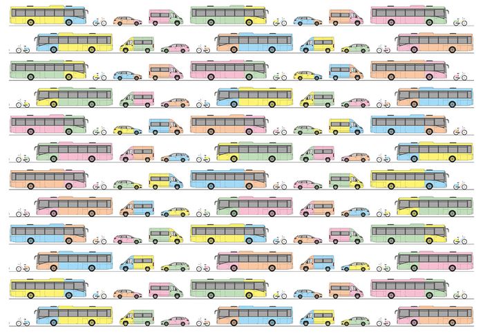 Farbkonzept der neuen "VVT-Busse" in Innsbruck