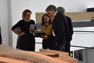 Pressegespräche zur Ausstellung mit Matthias Sauerbruch und Louisa Hutton