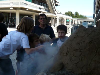 soak – erstes langsames Anfeuern erzeugte noch viel Rauch, war aber wichtig um den Ofen auszutrocknen