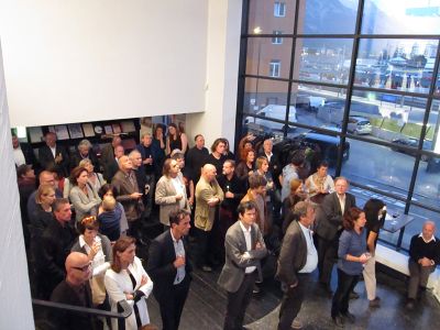 Ausstellungseröffnung und Feier "20 Jahre aut" – Kurzvorträge von Herwig van Staa (Landtagspräsident) und Arno Ritter (Leiter aut. architektur und tirol) und ein rauschendes Fest bis spät in die Nacht