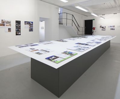 Blick in die Ausstellung "Neues Bauen in Tirol 2012"