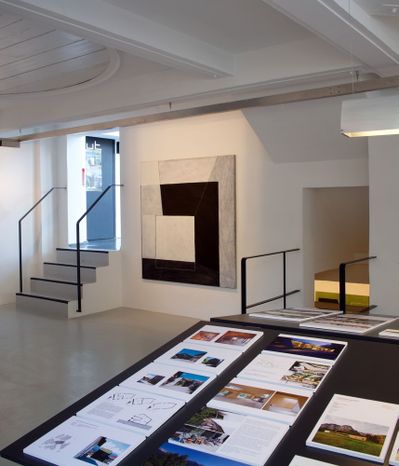 Blick in die Ausstellung "Arthur Salner: Raumbilderwelten" im aut