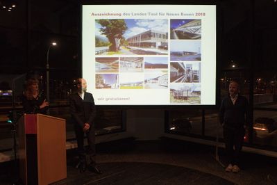 Preisverleihung "Auszeichnung des Landes Tirol für Neues Bauen 2018" im aut