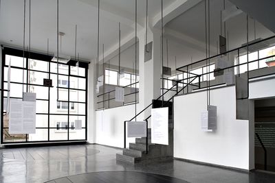 Blick in die Ausstellung "Architektur in Wörtern"