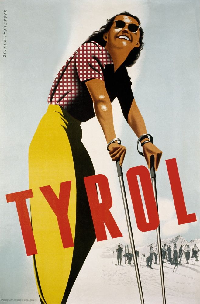 Arthur Zelger, Plakat Tyrol, 1949