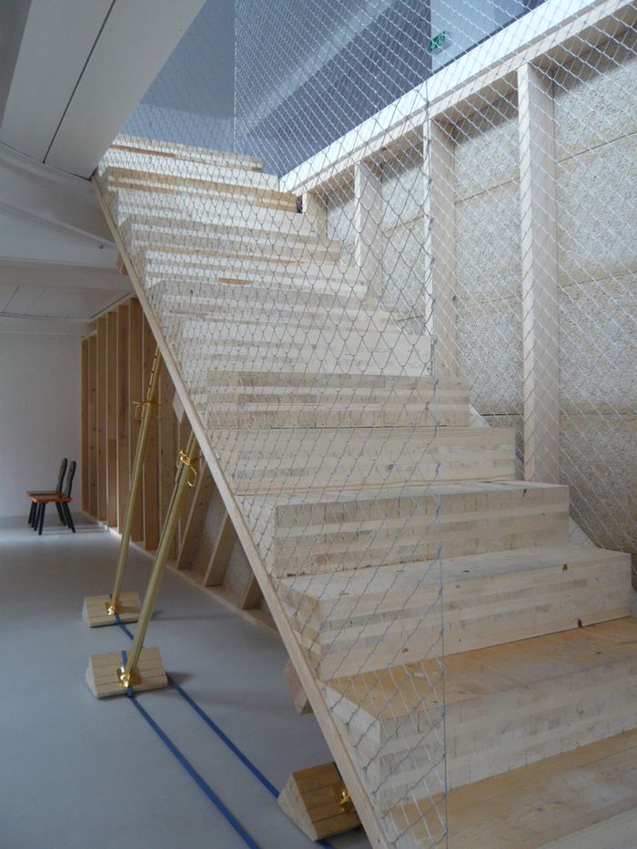 Blick in die Ausstellung im aut, Aufgang, © aut