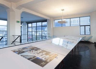 Blick in die Ausstellung "ZV Bauherrenpreis 2012" im aut