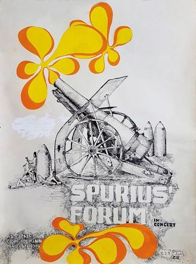 Plakat für ein Konzert des Spurius Forum