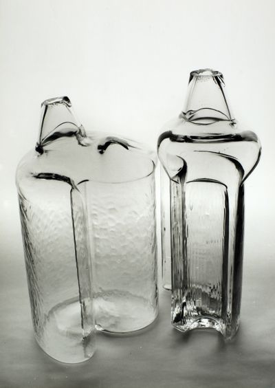 Egon Rainer, Vasenensemble aus Studioglas, Prototyp, o. J.