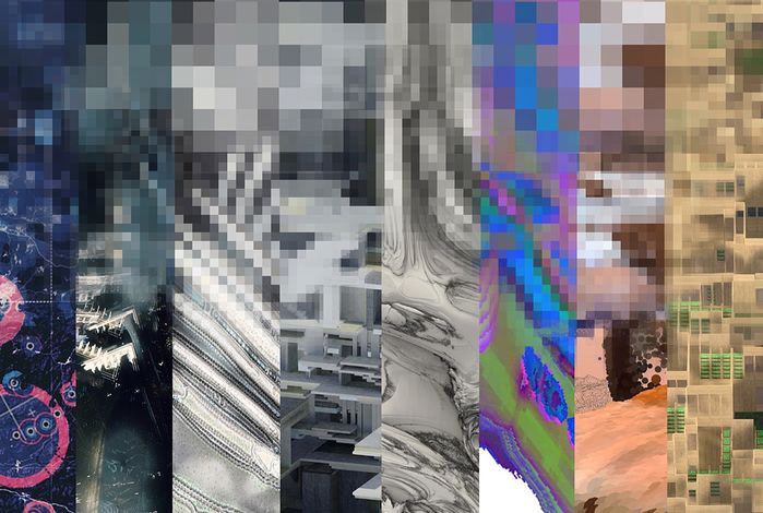 Aus den Einzelbeiträgen zu „InterActs“, Collage Uwe Brunner