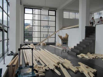 Ausstellungsaufbau - Tag 1